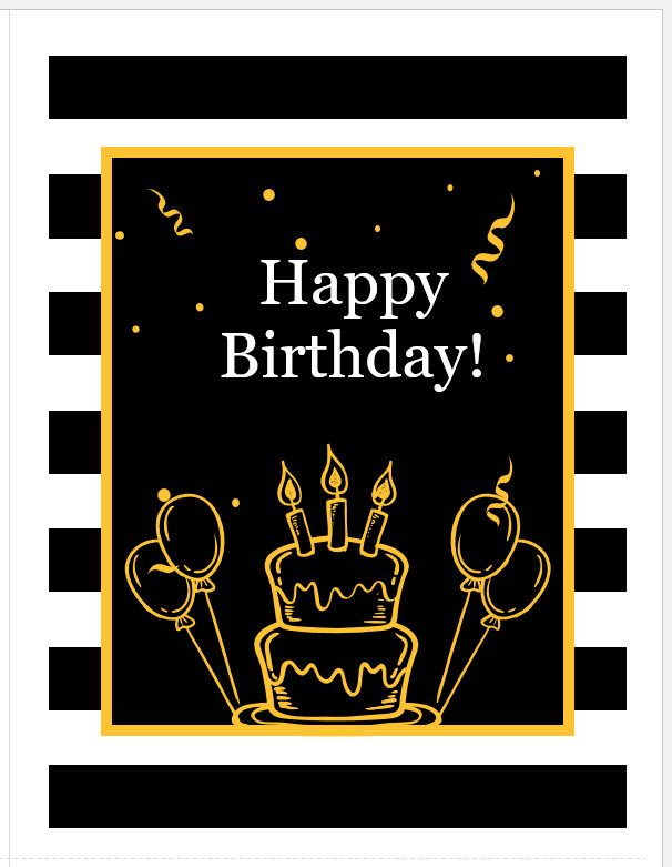 Beautiful Birthday Cards Template Example