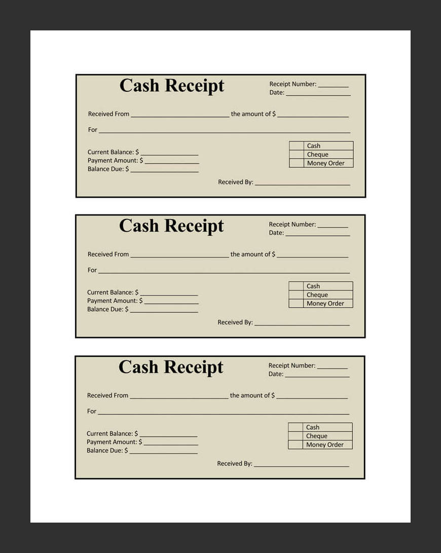 Cash Receipt Template Example Cash Receipt Template Example