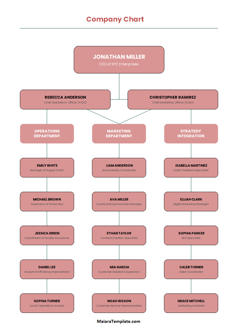Company Chart Template