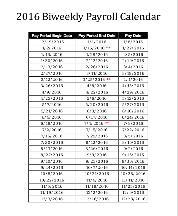 Example Payroll Schedule Template Example Payroll Schedule Template