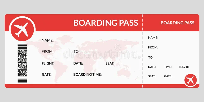 Example Plane Ticket Template Example Plane Ticket Template