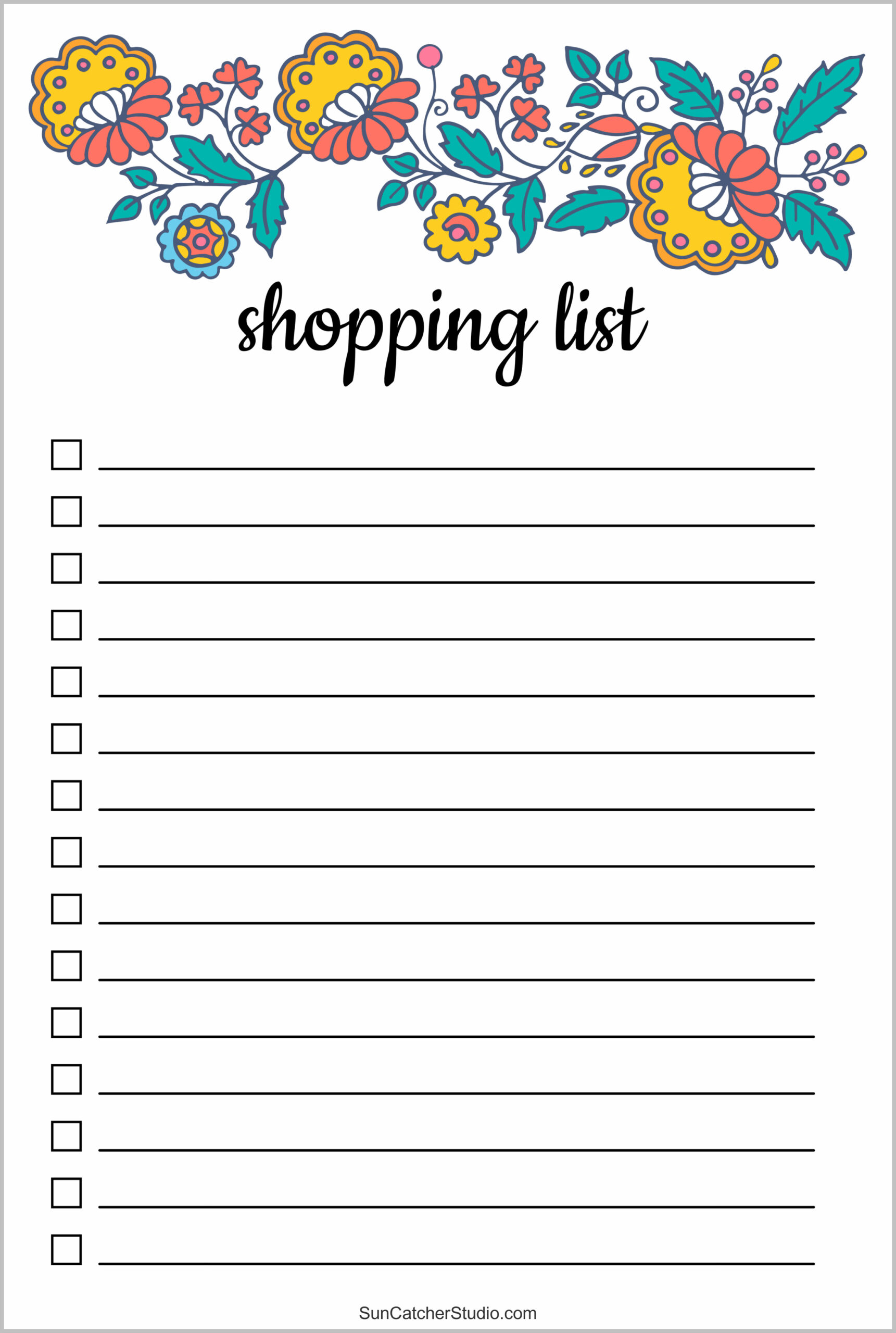 Example Shopping List Template Example Shopping List Template