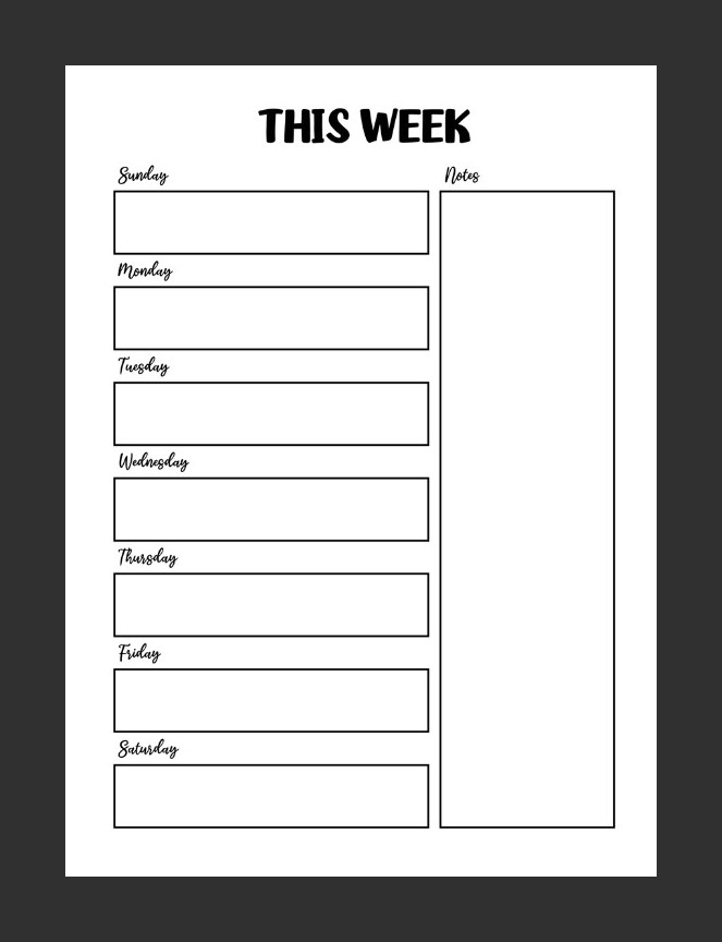 Example Weekly Calendar Template Example Weekly Calendar Template