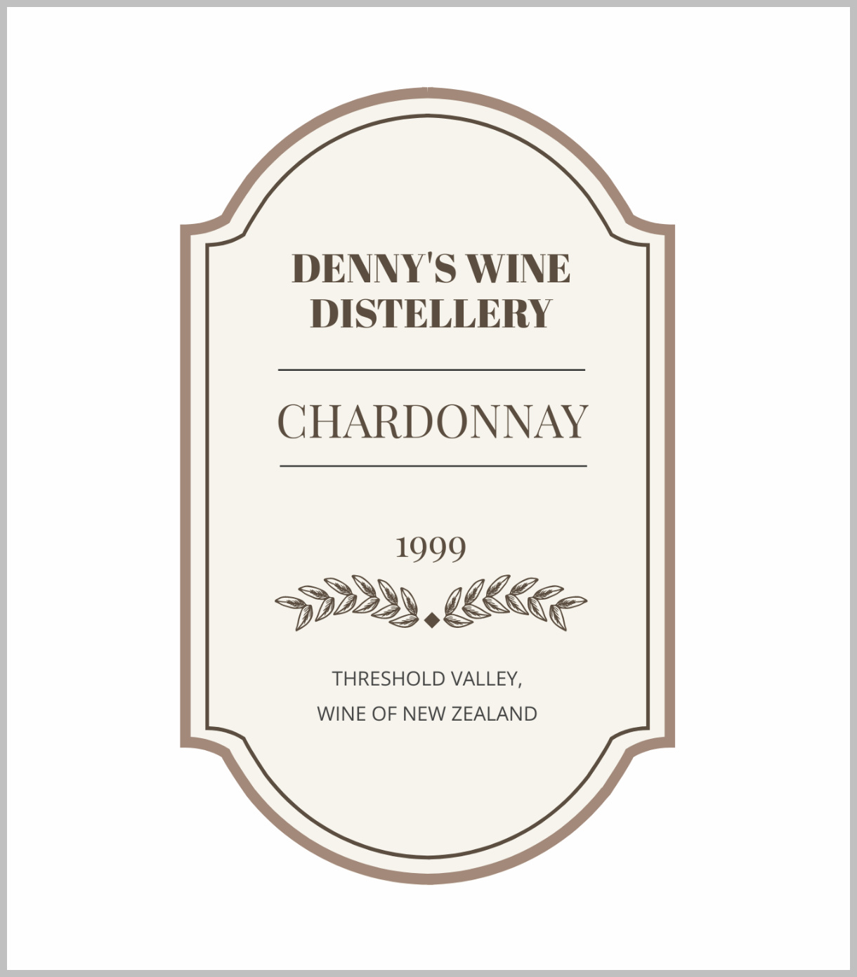Example Wine Label Template Example Wine Label Template