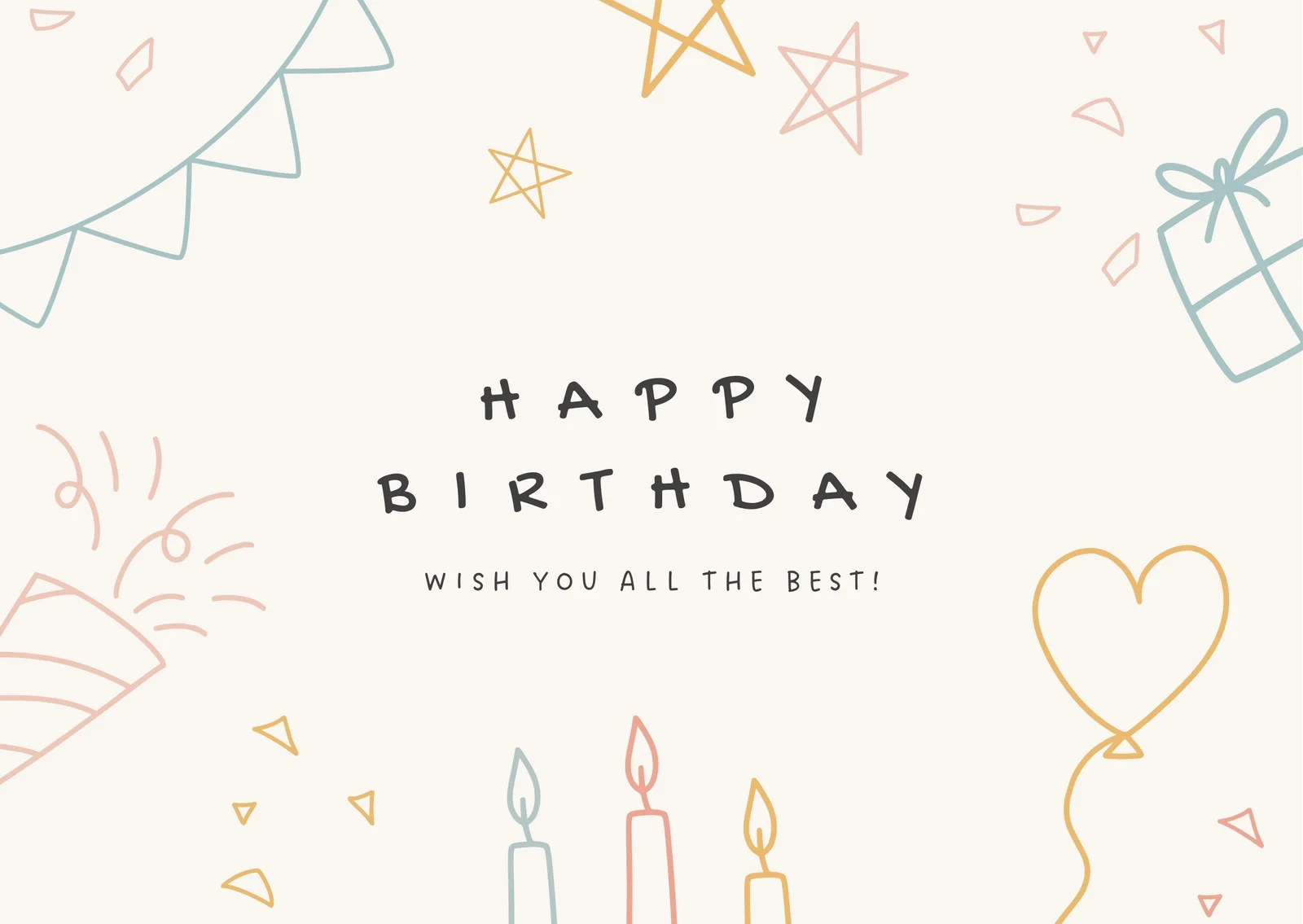 Example of Beautiful Birthday Cards Template Example of Beautiful Birthday Cards Template