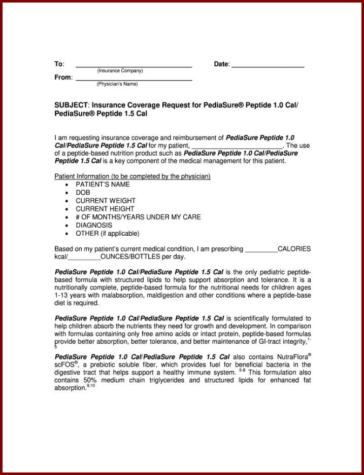 Example of Letter of Medical Necessity Template