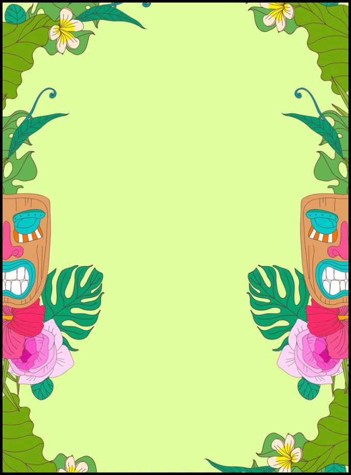 Example of Luau Party Invitation Template