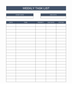Task Ra Template Free Printable Task Checklist Template