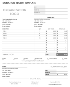 Free Printable Tax Receipt Template