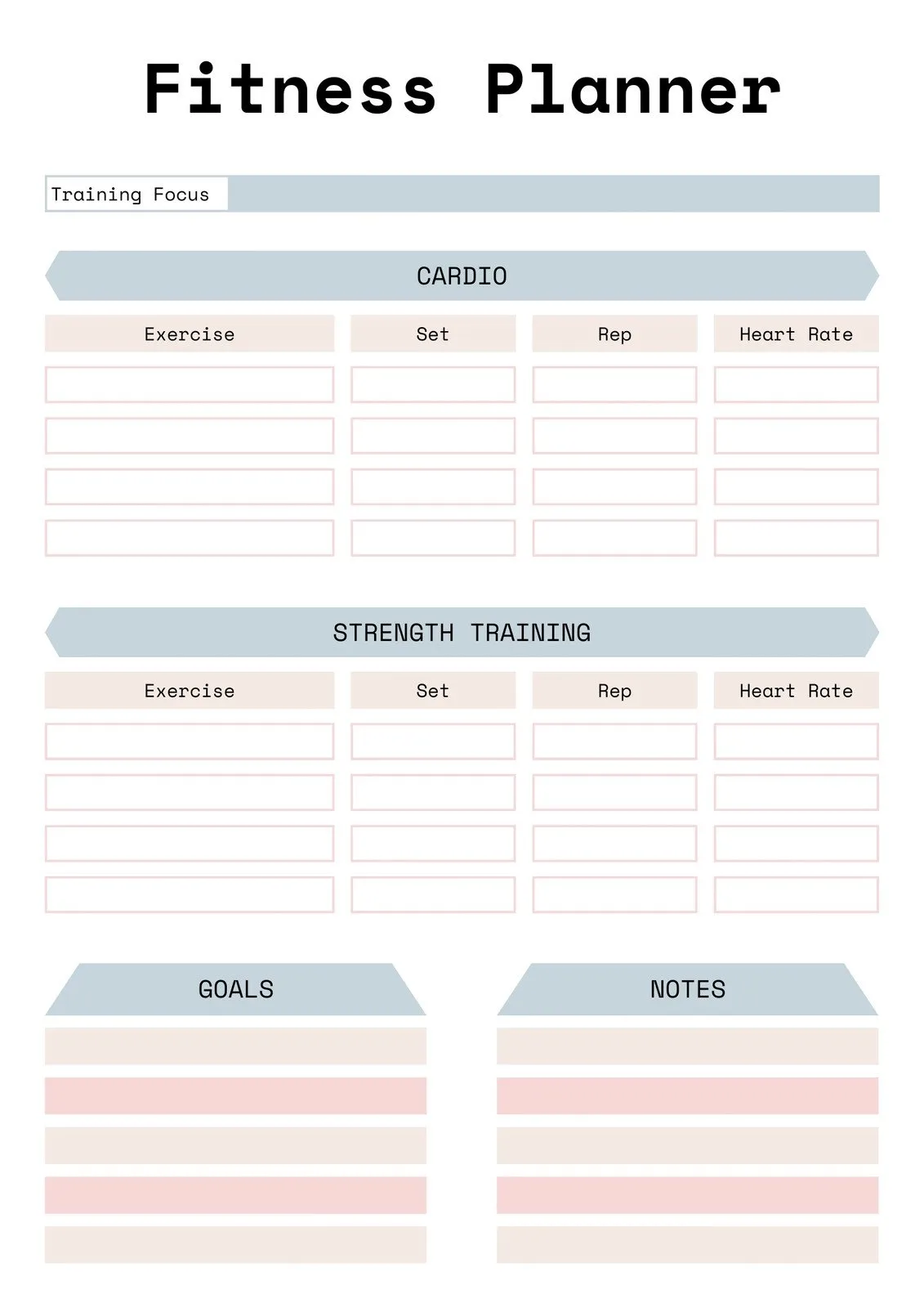 Exercise Planning Template Simple Exercise Planning Template PDF Word