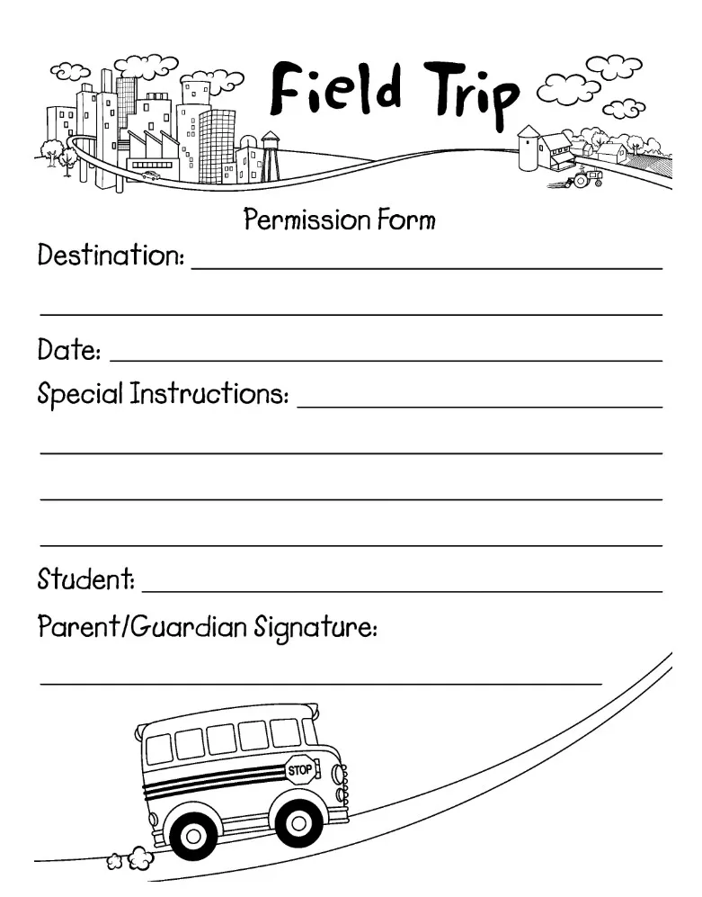 Field Trip Permission Slip Template Simple Field Trip Permission Slip Template Word