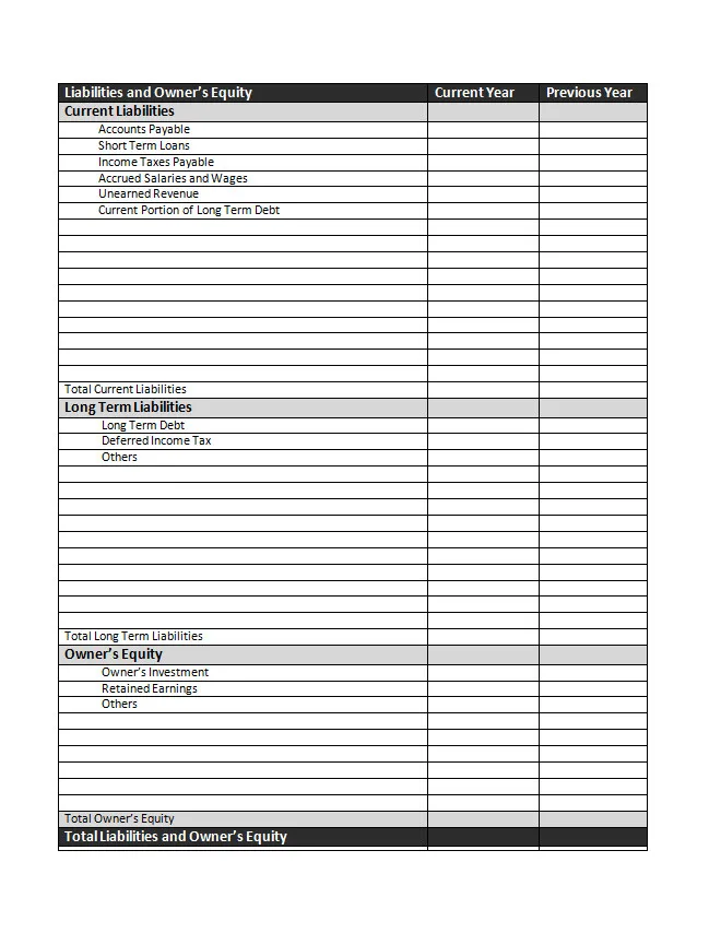 Simple Financial Report Template Word