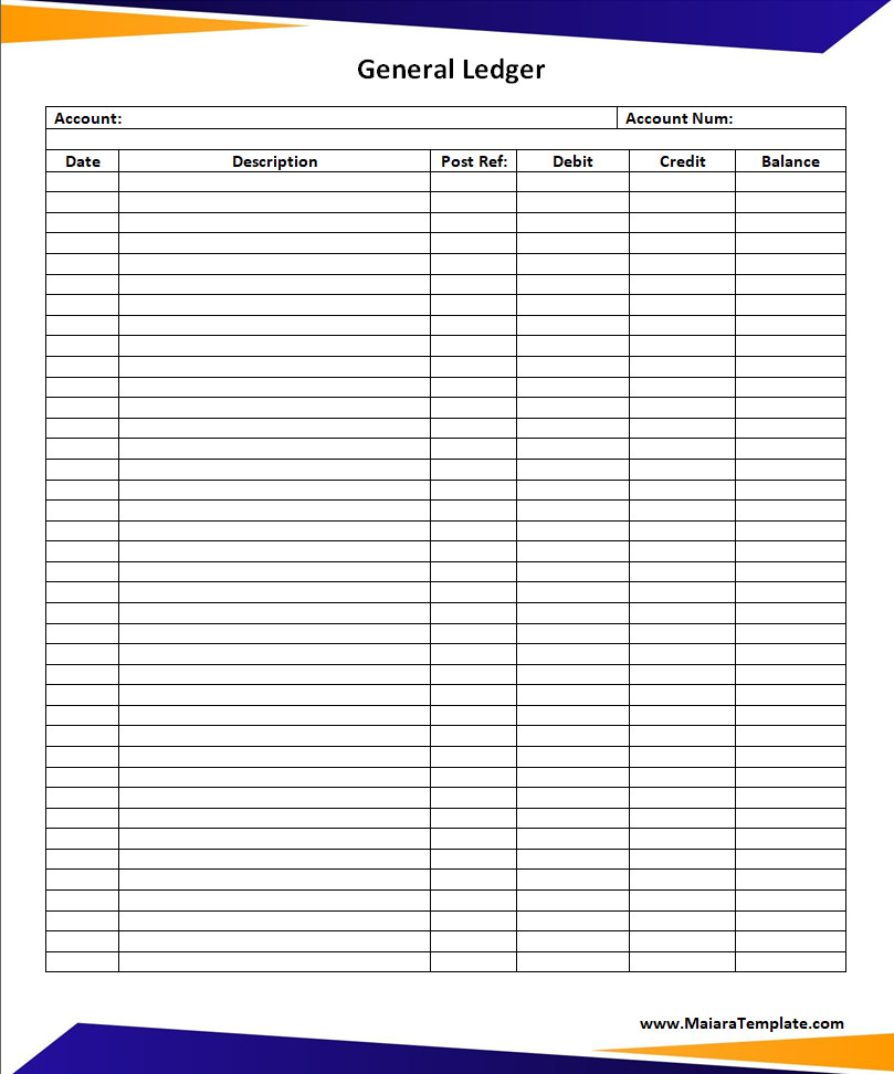 Simple General Ledger Template