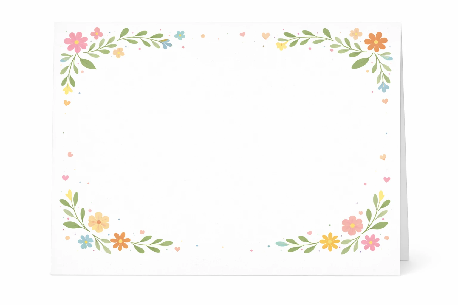 Simple Blank Greeting Card Template