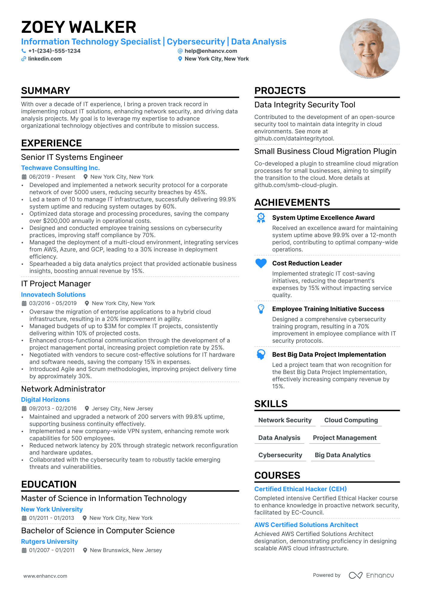 IT Resume Template IT Resume Template