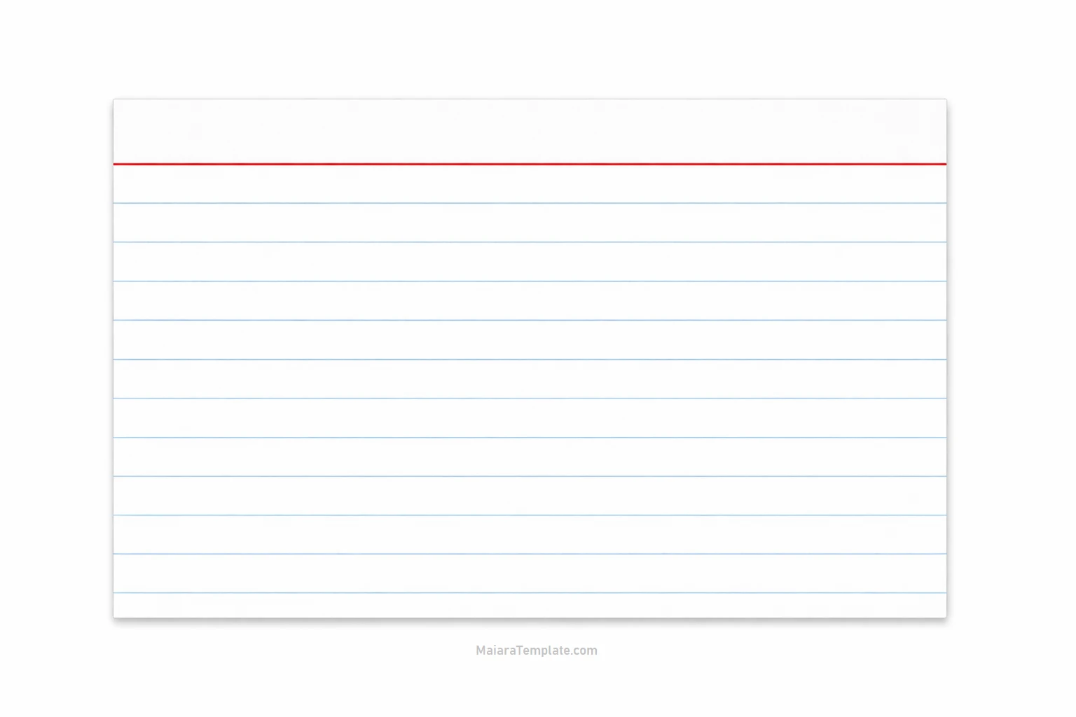 Simple Blank Index Card Template