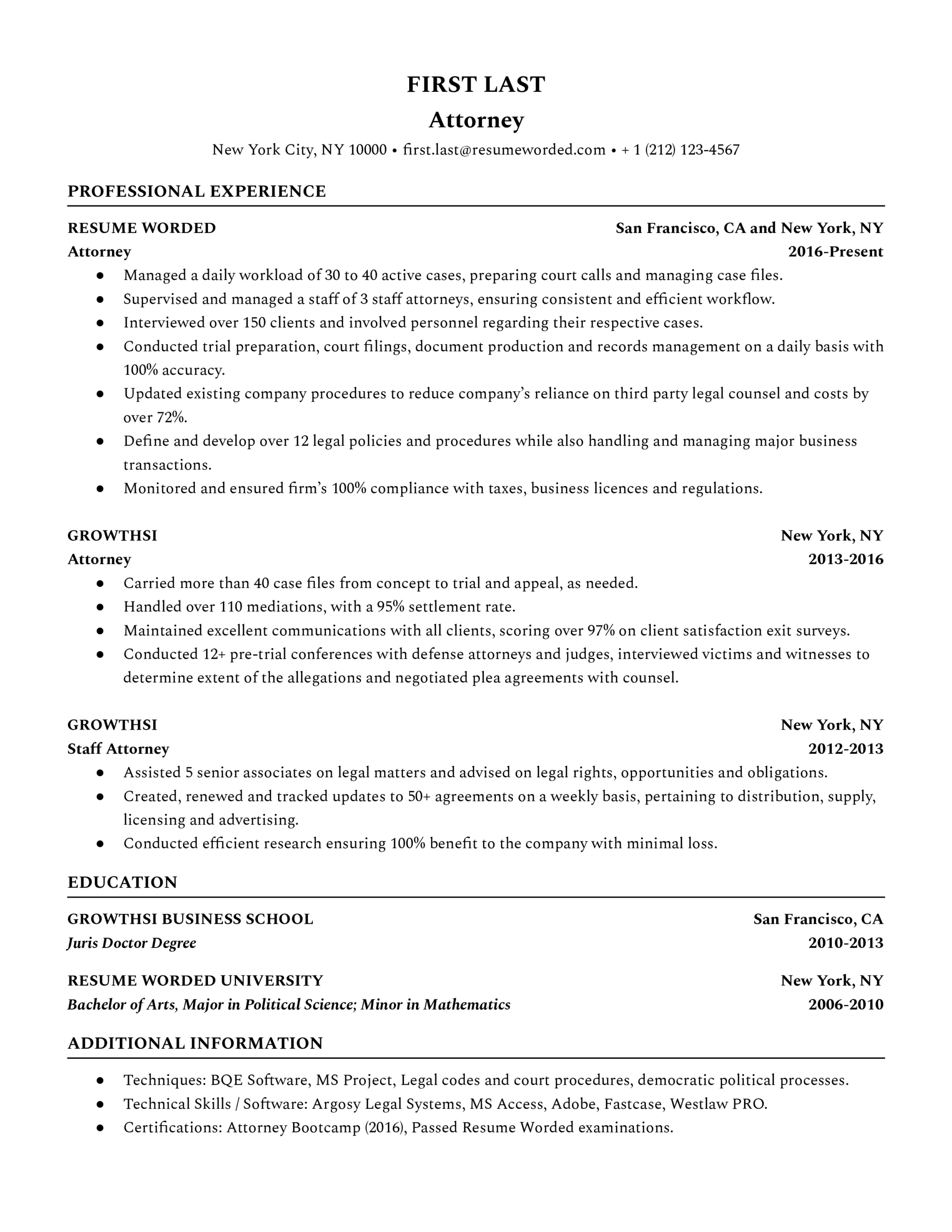Lawyer Resume Template Lawyer Resume Template