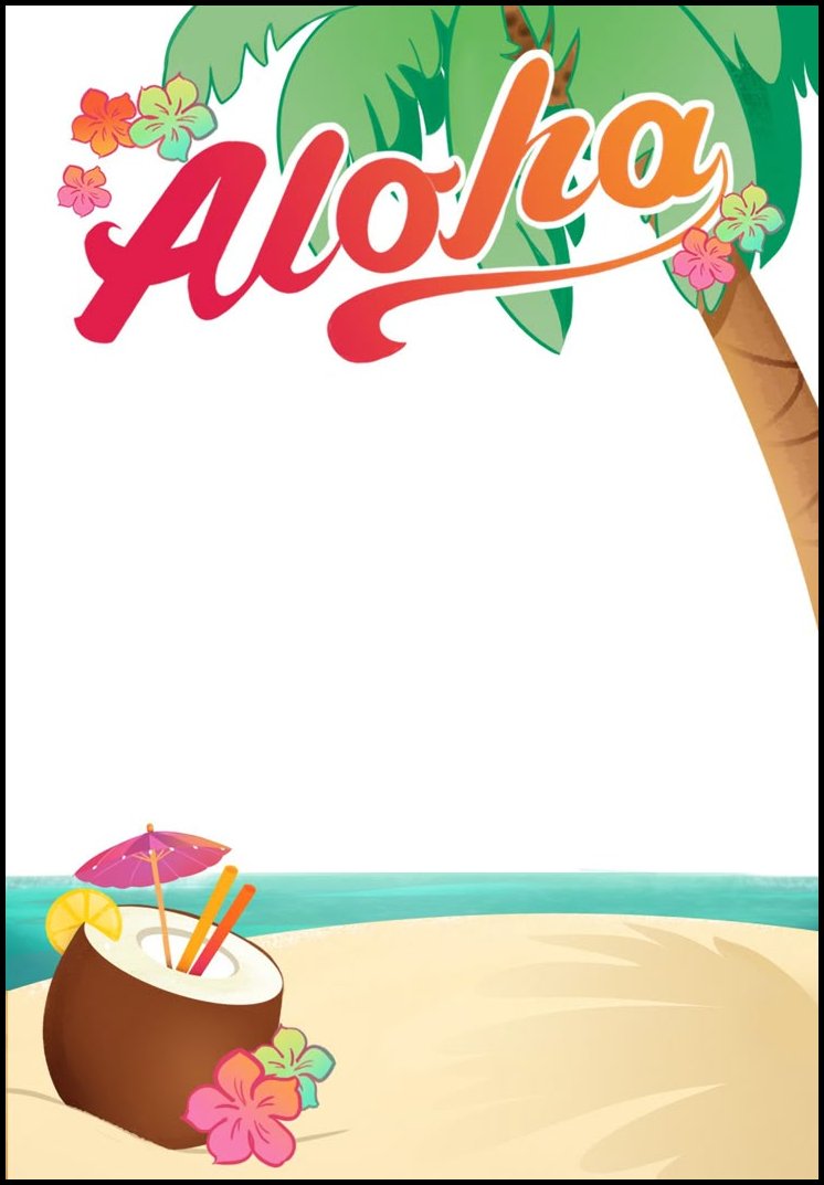 Luau Party Invitation Template Example