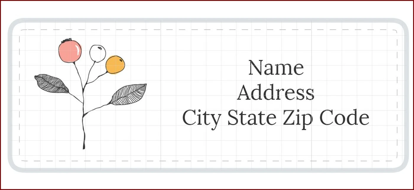 Mailing Label Template Example