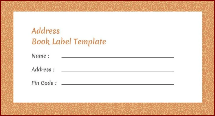 Mailing Label Template Sample