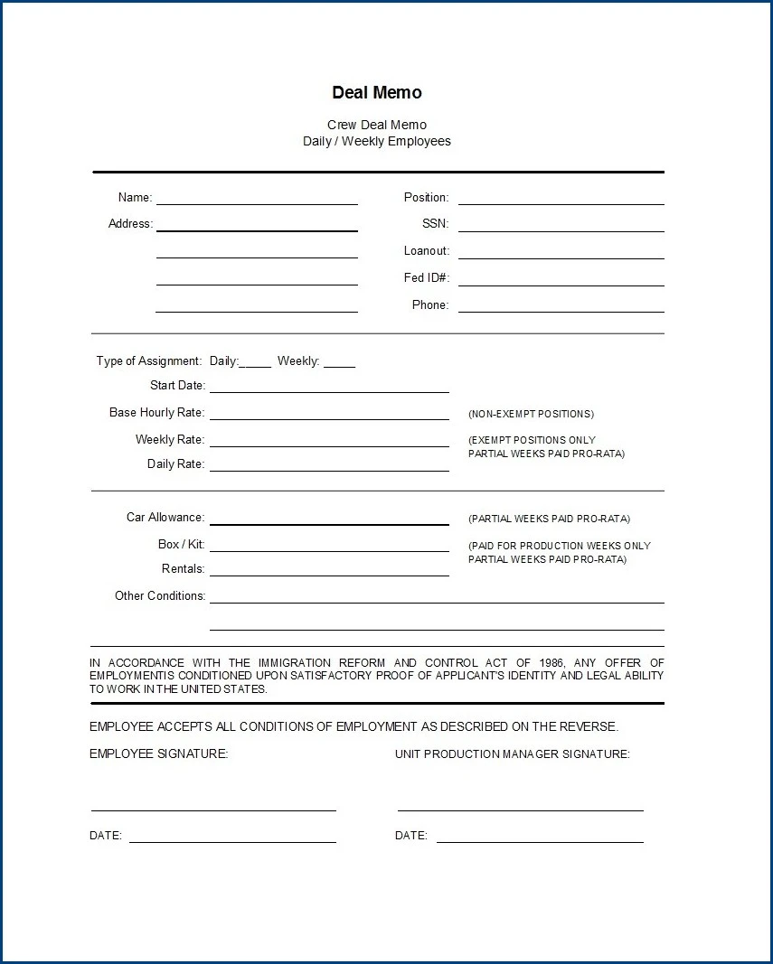 Memorandum Template Example