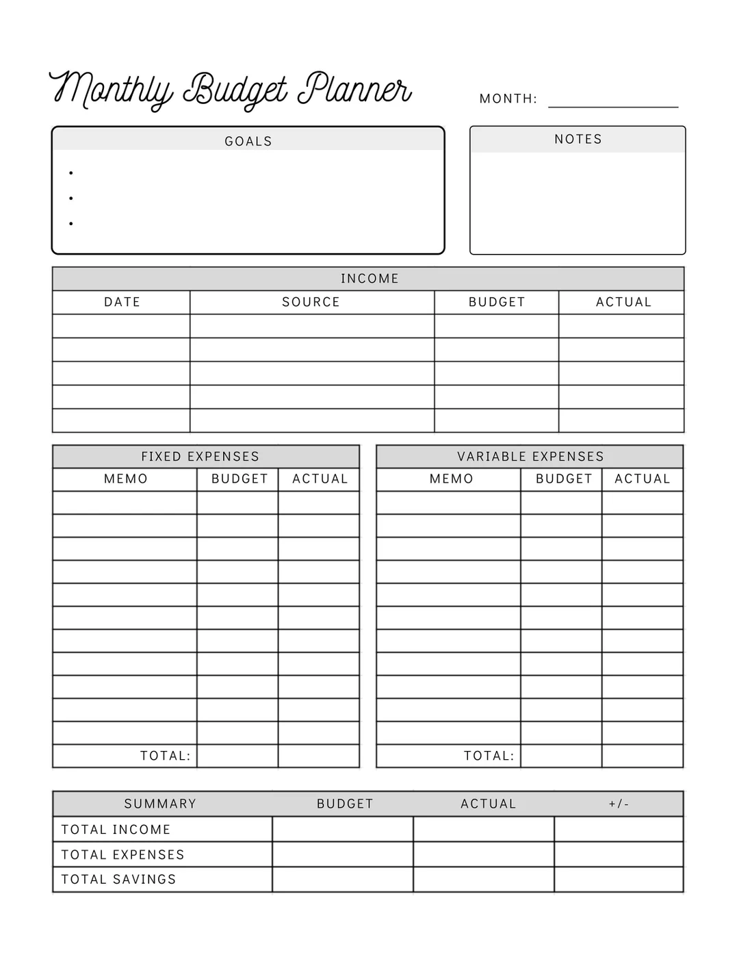 Money Management Worksheet Template Sample