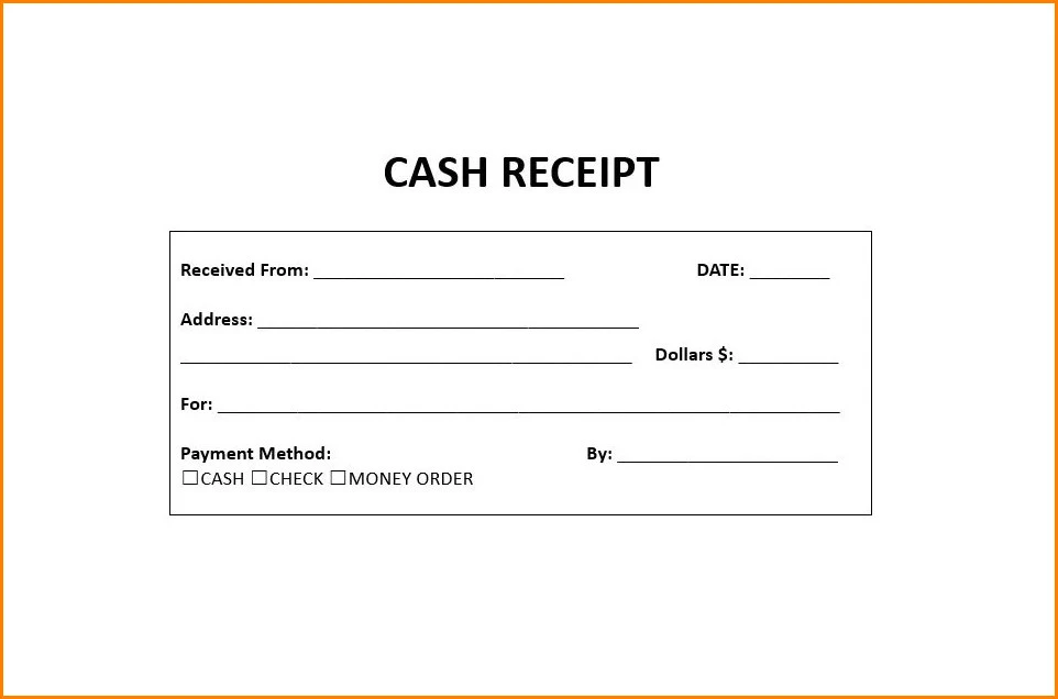Money Receipt Template Sample