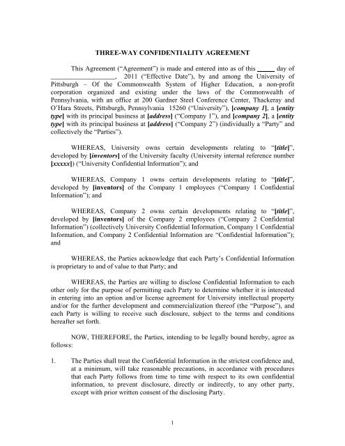 Mutual Confidentiality Agreement Template Example Mutual Confidentiality Agreement Template Example