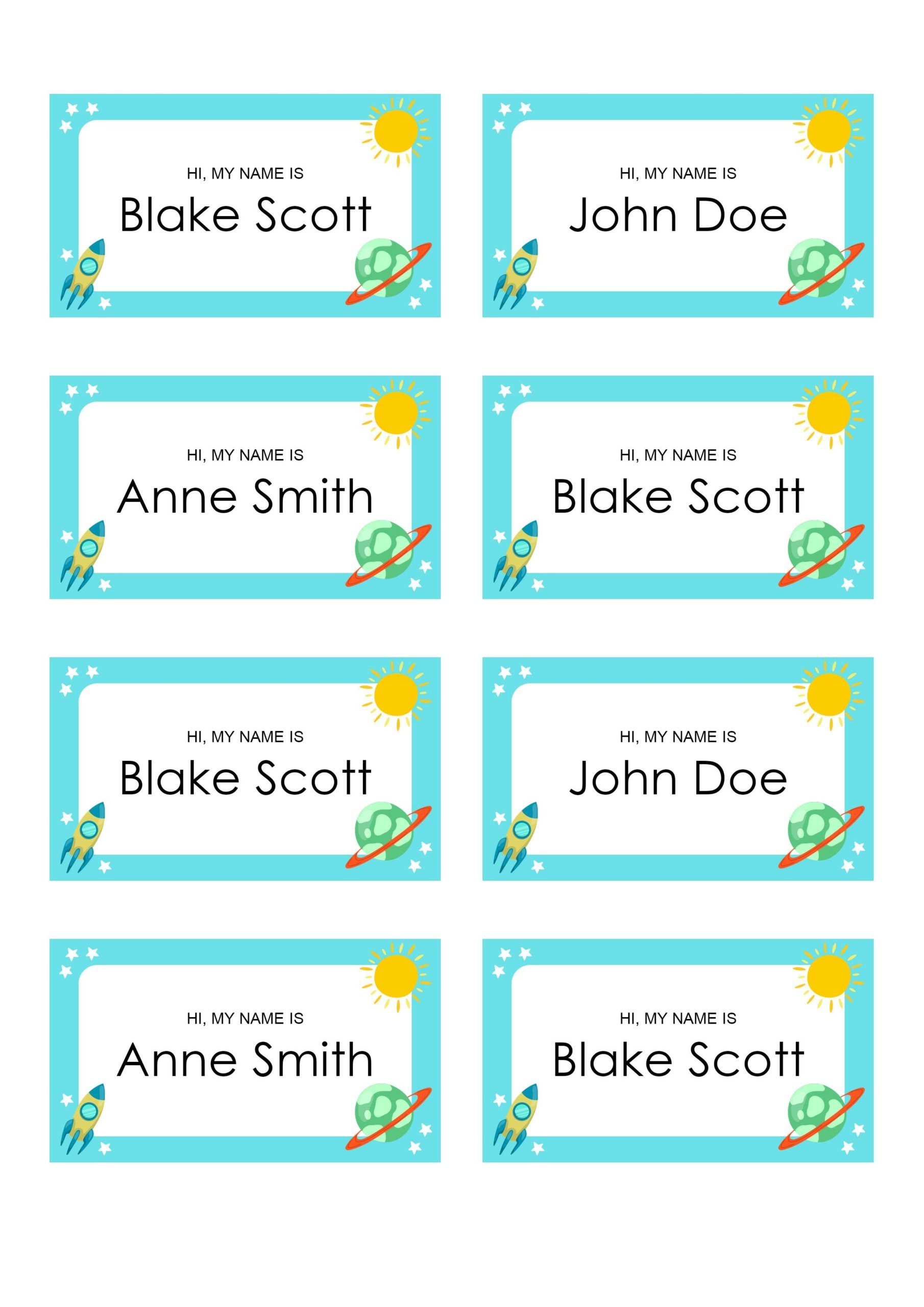 Name Tag Template Sample Name Tag Template Sample