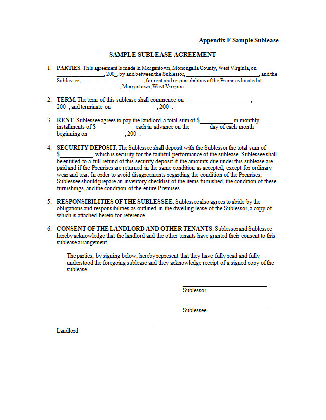 Office Sublease Agreement Template Office Sublease Agreement Template