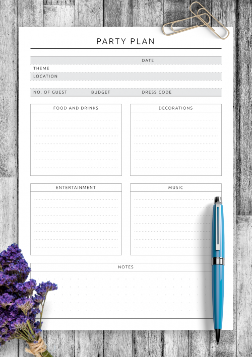 Party Planner Checklist Template Party Planner Checklist Template