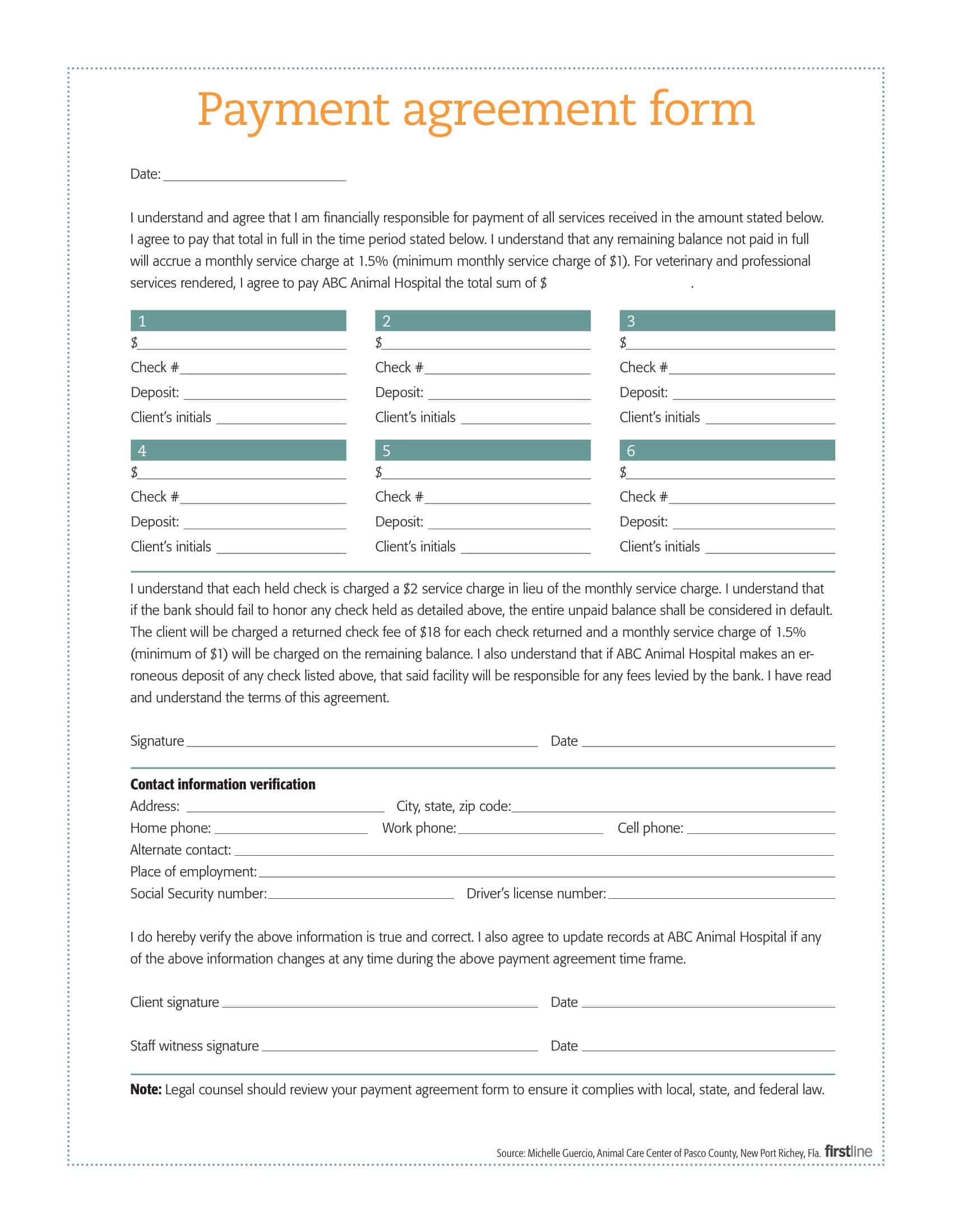Payment Plan Agreement Template Payment Plan Agreement Template