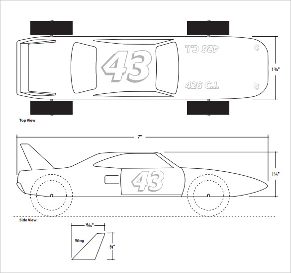 Pinewood Derby Car Template Example Pinewood Derby Car Template Example