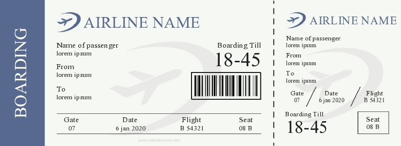 Plane Ticket Template Plane Ticket Template