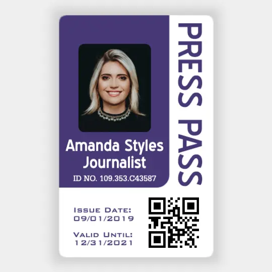 Press Pass Template Example Press Pass Template Example
