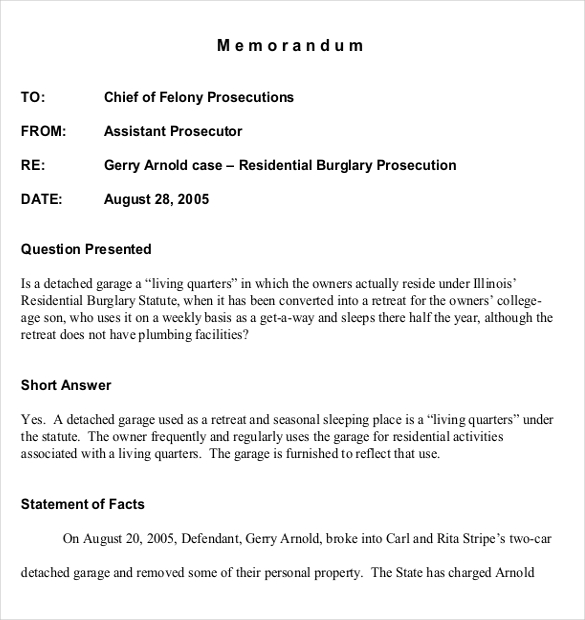 Printable Legal Memo Template Printable Legal Memo Template