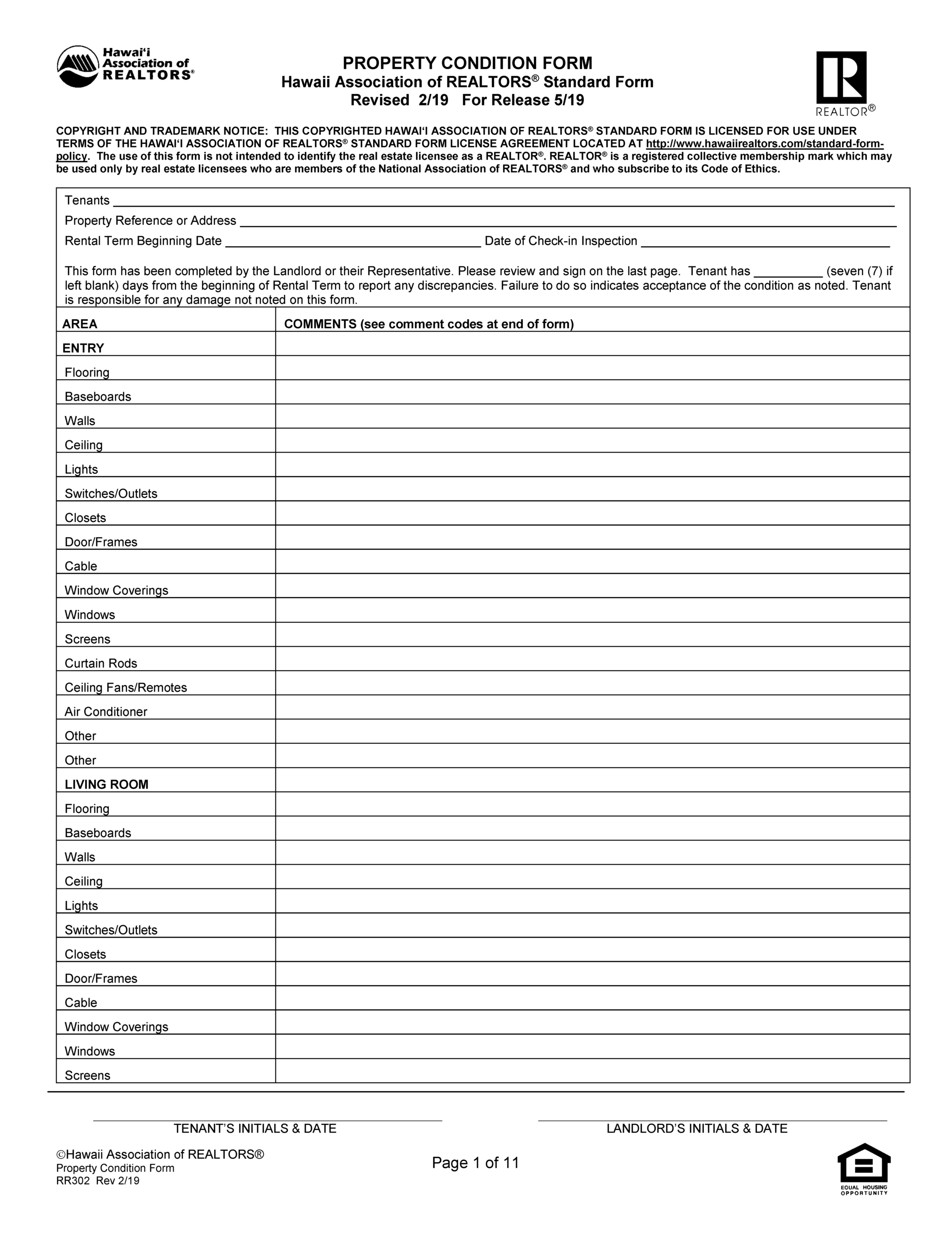 Property Inspection Checklist Template