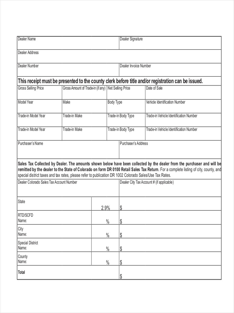 Property Tax Receipt Template