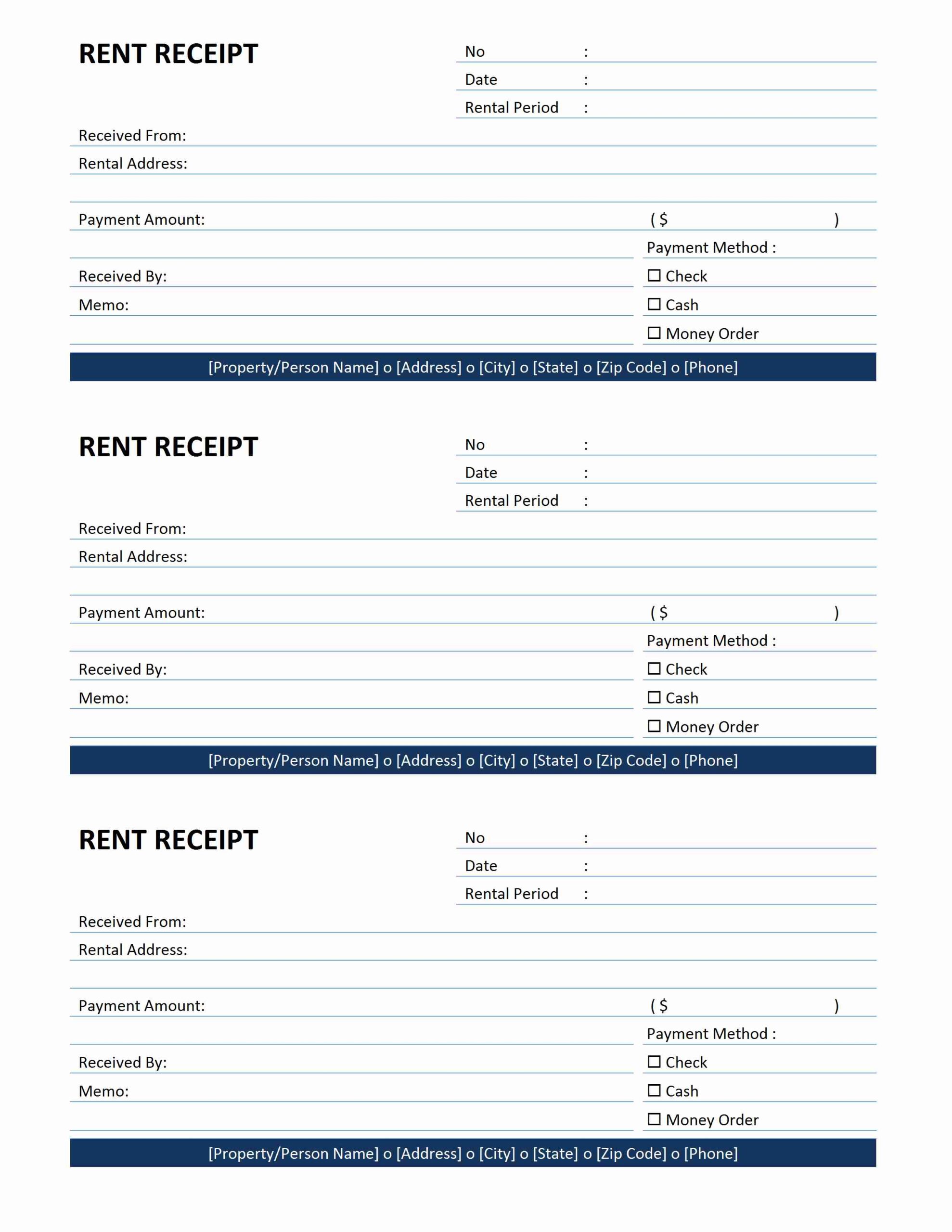 Property Tax Receipt Template