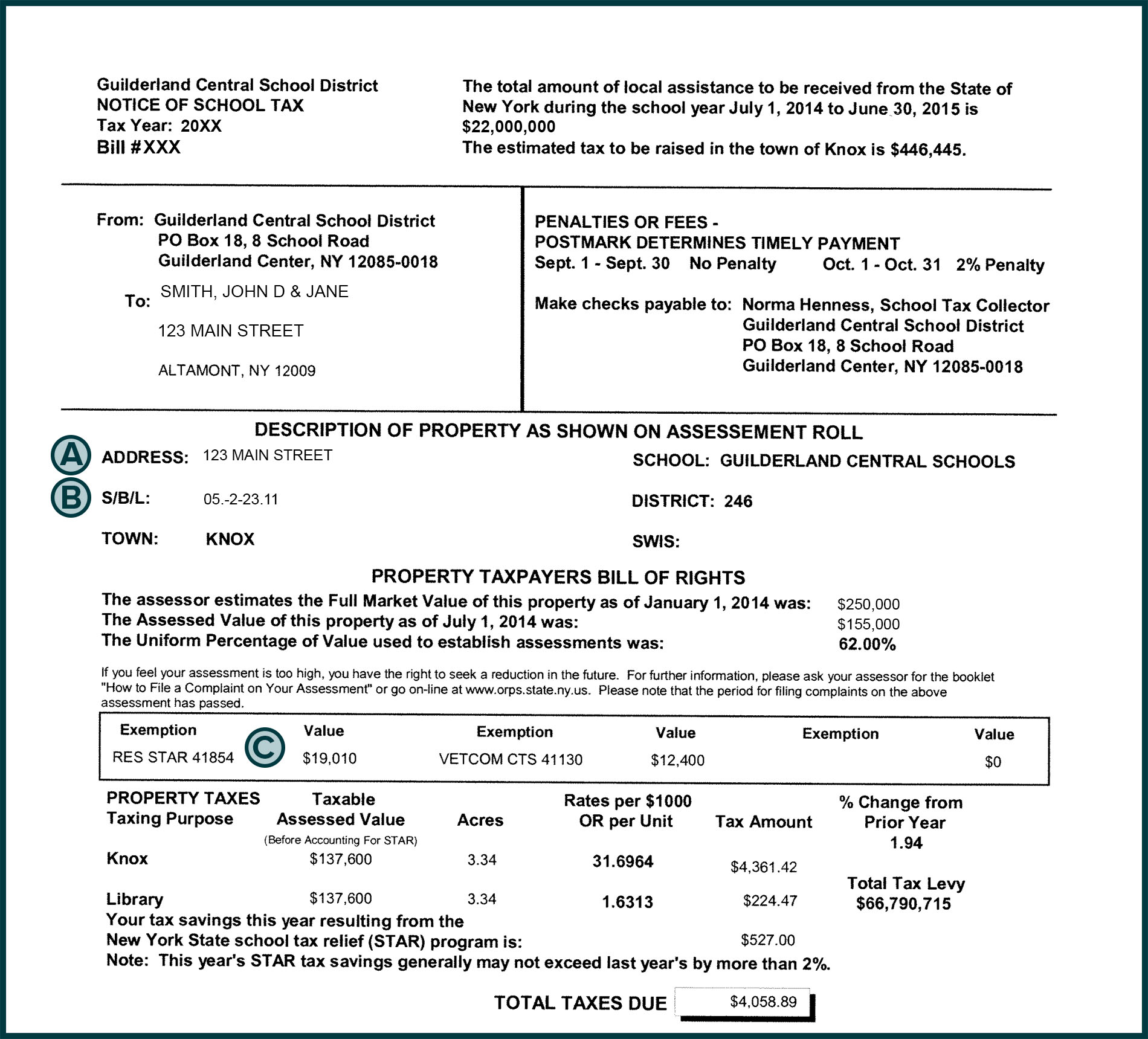 Property Tax Receipt Template