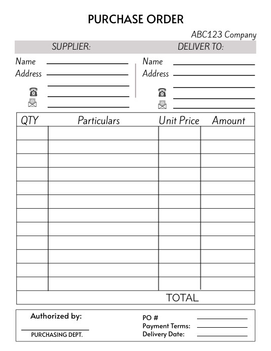Purchase Order Form
