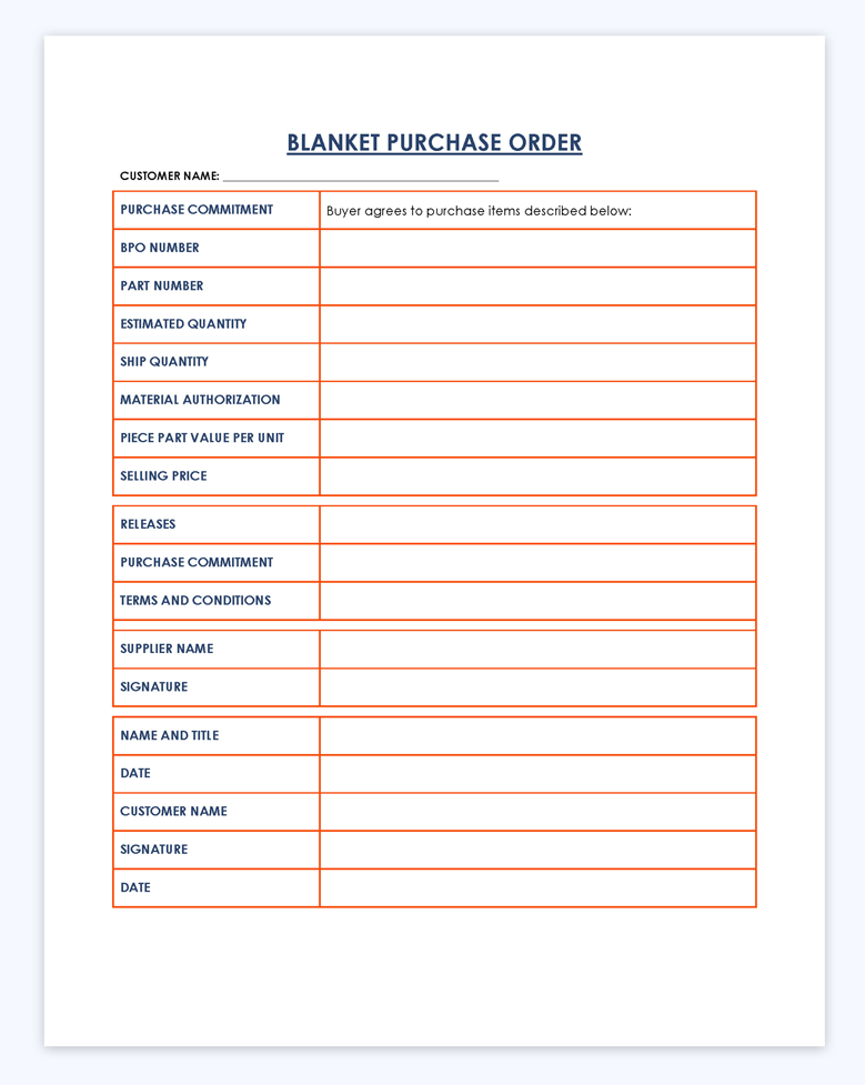 Purchase Order Form