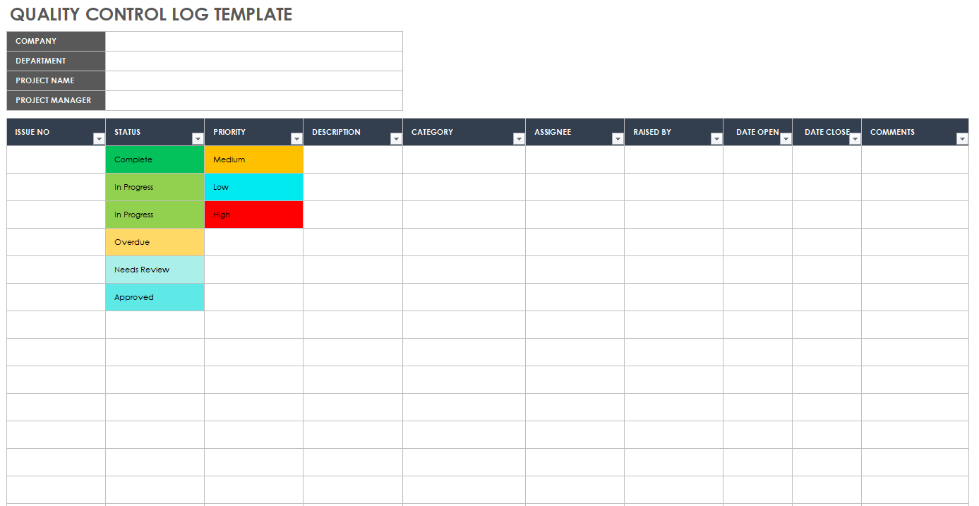 Quality Assurance Checklist Template