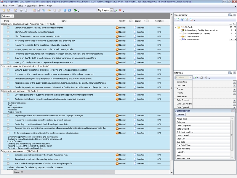Quality Assurance Checklist Template