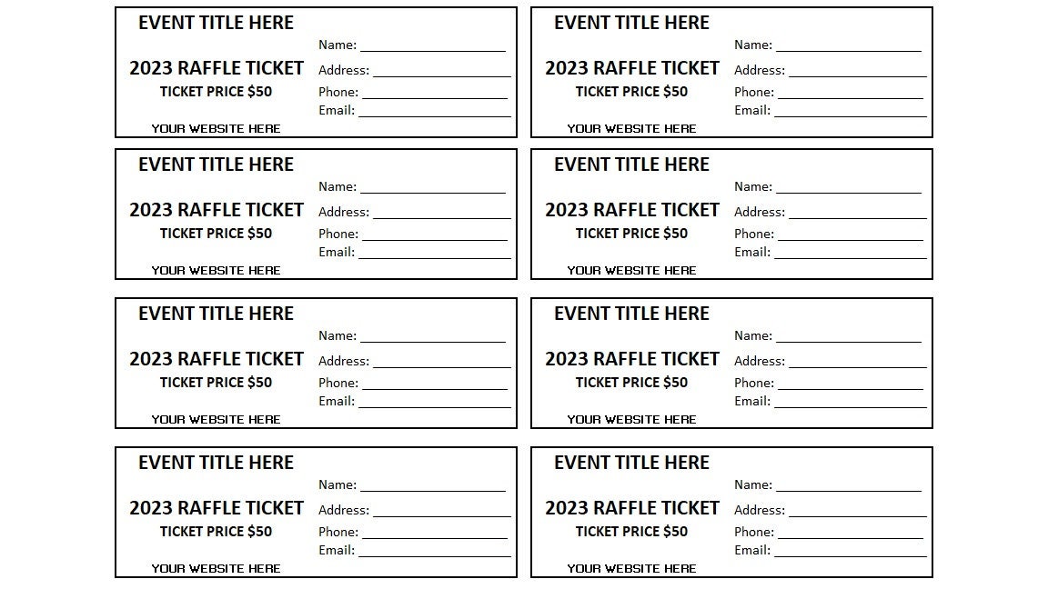 Raffle Tickets Template