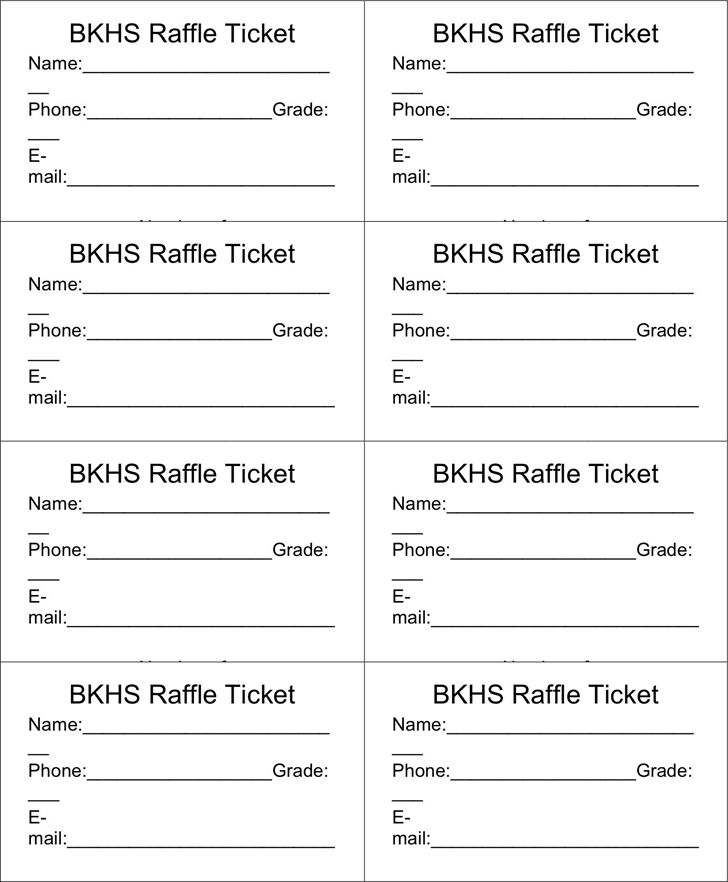 Raffle Tickets Template