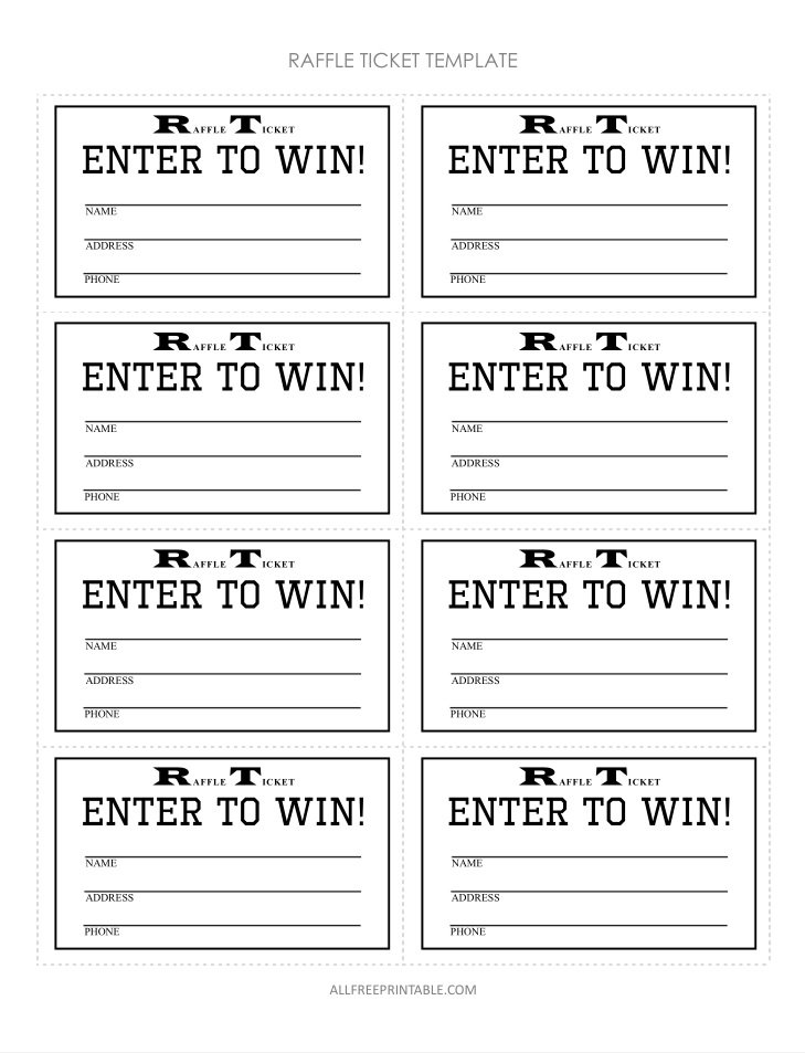 Raffle Tickets Template