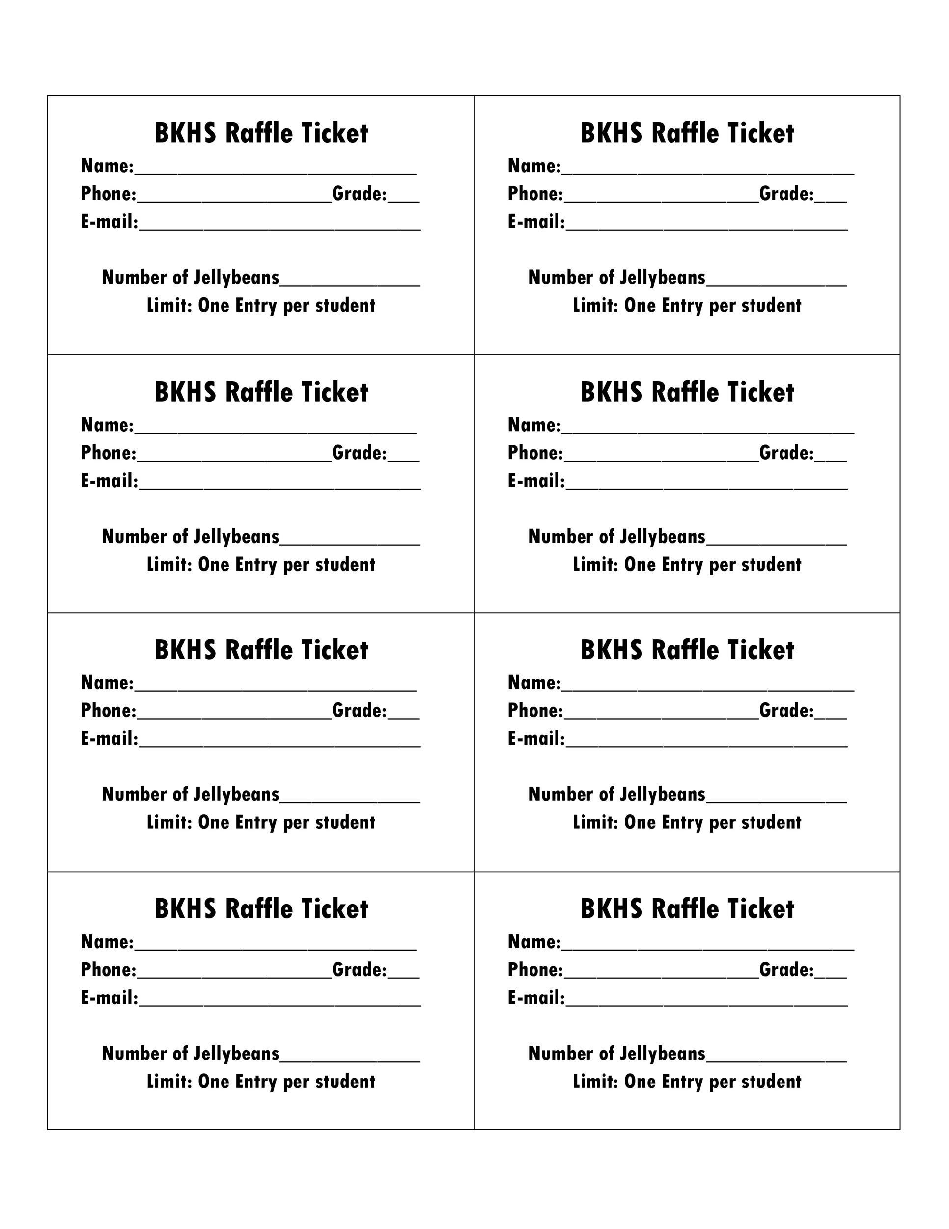 Raffle Tickets Template