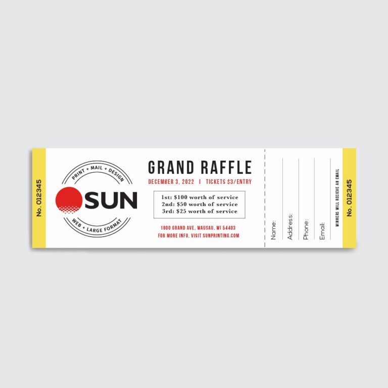 Ticket Block Raffle Editable Raffle Tickets Template (Word)