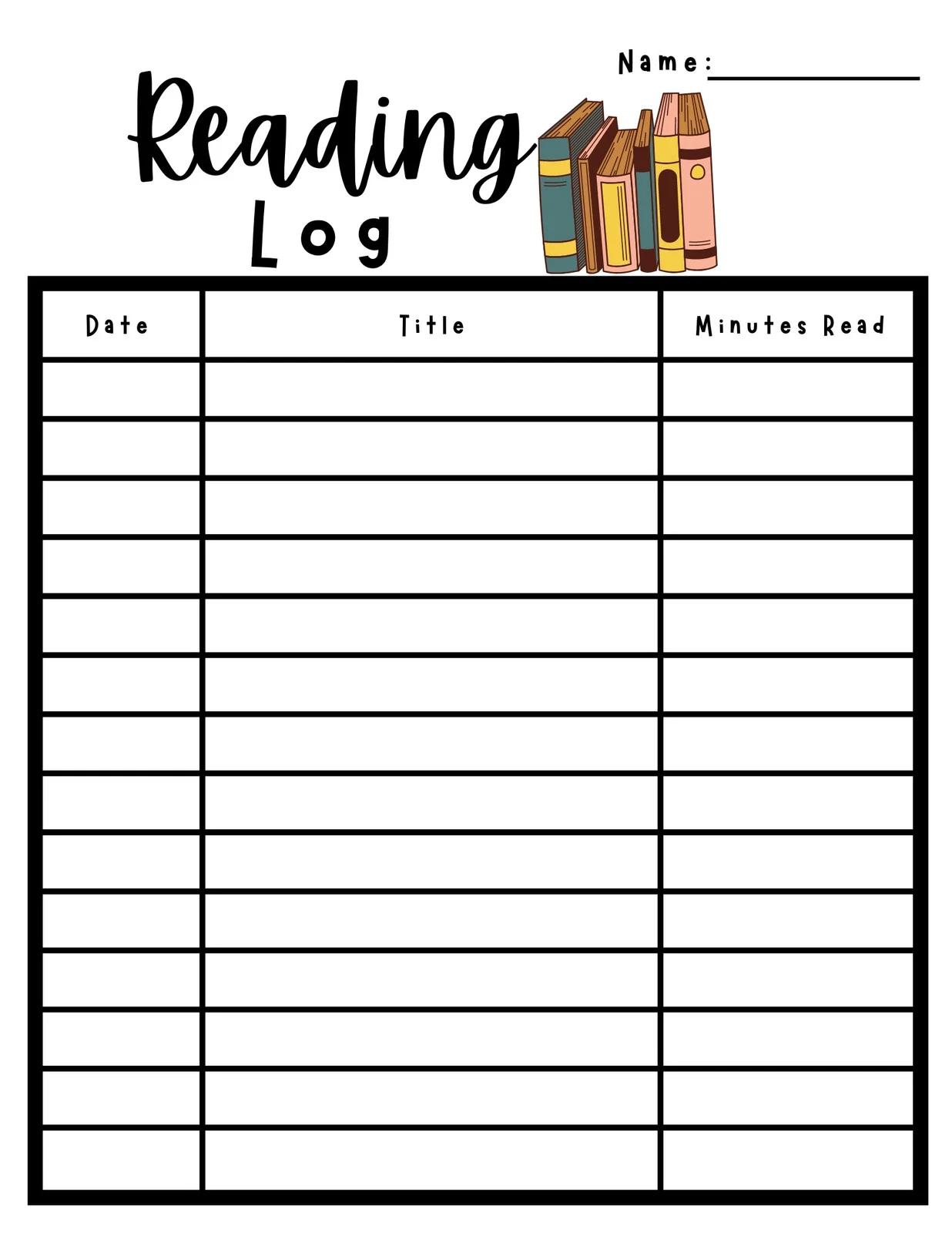 Reading Log Template Sample Reading Log Template Sample